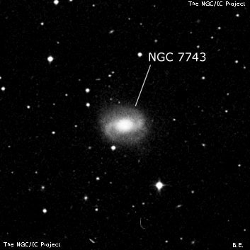 NGC 7743 - спиральная галактика с баром. Описание NGC 7743:, Галактика в созвездии Пегас