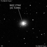 NGC 7744 - спиральная галактика с баром. Описание NGC 7744:, Галактика в созвездии Феникс