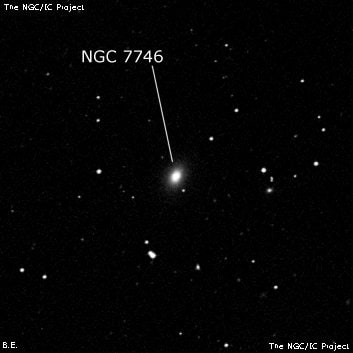 NGC 7746 - линзовидная галактика. Описание NGC 7746:, Галактика в созвездии Рыбы