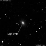 NGC 7749 - линзовидная галактика. Описание NGC 7749:, Галактика в созвездии Скульптор