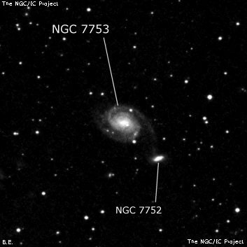 NGC 7753 - спиральная галактика с баром. Описание NGC 7753:, Галактика в созвездии Пегас
