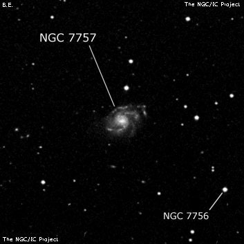 NGC 7757 - спиральная галактика. Описание NGC 7757:, Галактика в созвездии Рыбы