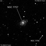 NGC 7757 - спиральная галактика. Описание NGC 7757:, Галактика в созвездии Рыбы