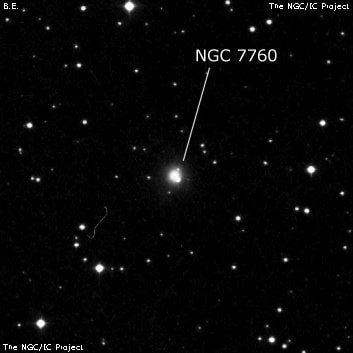 NGC 7760 - галактика. Описание NGC 7760:, Галактика в созвездии Пегас