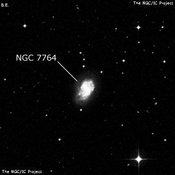 NGC 7764 - спиральная галактика с баром. Описание NGC 7764:, Галактика в созвездии Феникс