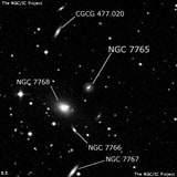 NGC 7765 - спиральная галактика с баром. Описание NGC 7765:, Галактика в созвездии Пегас