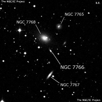 NGC 7766 - галактика. Описание NGC 7766:, Галактика в созвездии Пегас