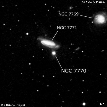 NGC 7770 - линзовидная галактика. Описание NGC 7770:, Галактика в созвездии Пегас