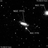 NGC 7771 - спиральная галактика с баром. Описание NGC 7771:, Галактика в созвездии Пегас