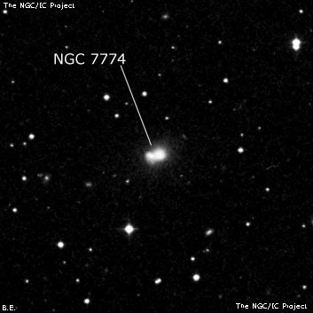 NGC 7774 - эллиптическая галактика. Описание NGC 7774:, Галактика в созвездии Пегас