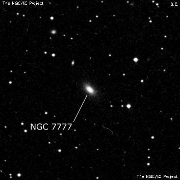 NGC 7777 - линзовидная галактика. Описание NGC 7777:, Галактика в созвездии Пегас