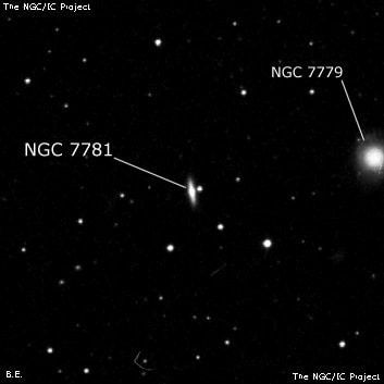 NGC 7781 - спиральная галактика. Описание NGC 7781:, Галактика в созвездии Рыбы