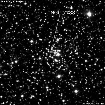 NGC 7788 - рассеянное скопление звёзд. Описание NGC 7788:, Рассеянное скопление в созвездии Кассиопея