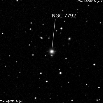 NGC 7792 - спиральная галактика. Описание NGC 7792:, Галактика в созвездии Пегас