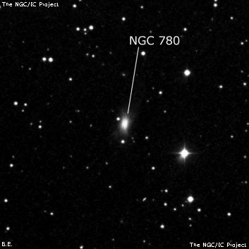 NGC 780 - галактика. Описание NGC 780:, Галактика в созвездии Треугольник