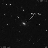 NGC 7802 - линзовидная галактика. Описание NGC 7802:, Галактика в созвездии Рыбы