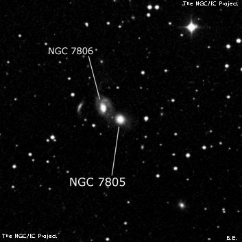NGC 7805 - спиральная галактика с баром. Описание NGC 7805:, Галактика в созвездии Пегас
