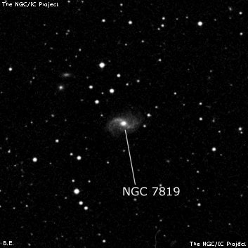 NGC 7819 - спиральная галактика с баром. Описание NGC 7819:, Галактика в созвездии Пегас