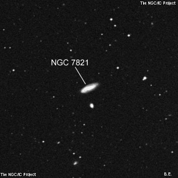 NGC 7821 - спиральная галактика. Описание NGC 7821:, Галактика в созвездии Кит