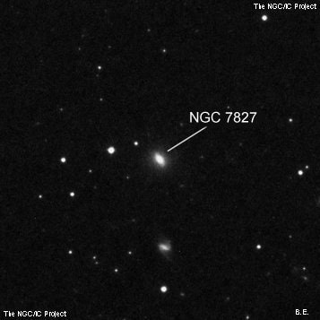 NGC 7827 - спиральная галактика с баром. Описание NGC 7827:, Галактика в созвездии Рыбы
