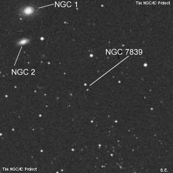 NGC 7839 - две звезды. Описание NGC 7839:, Двойная звезда в созвездии Пегас