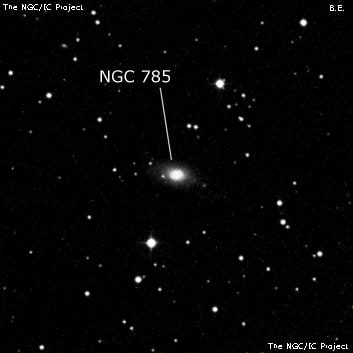 NGC 785 - галактика. Описание NGC 785:, Галактика в созвездии Треугольник