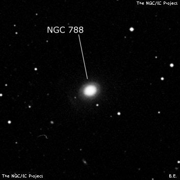 NGC 788 - линзовидная галактика. Описание NGC 788:, Галактика в созвездии Кит