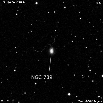 NGC 789 - спиральная галактика. Описание NGC 789:, Галактика в созвездии Треугольник