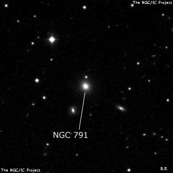 NGC 791 - эллиптическая галактика. Описание NGC 791:, Галактика в созвездии Рыбы