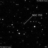 NGC 793 - две звезды. Описание NGC 793:, Двойная звезда в созвездии Треугольник