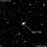 NGC 796 - рассеянное скопление звёзд. Описание NGC 796:, Рассеянное скопление в созвездии Южная Гидра