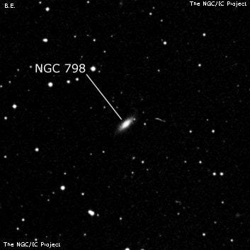NGC 798 - эллиптическая галактика. Описание NGC 798:, Галактика в созвездии Треугольник