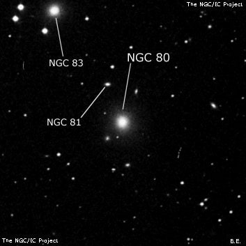 NGC 80 - галактика. Описание NGC 80:, Галактика в созвездии Андромеда