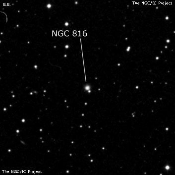 NGC 816 - галактика. Описание NGC 816:, Галактика в созвездии Треугольник