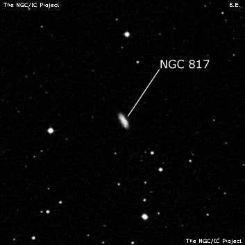 NGC 817 - галактика. Описание NGC 817:, Галактика в созвездии Овен