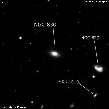 NGC 830 - галактика. Описание NGC 830:, Галактика в созвездии Кит