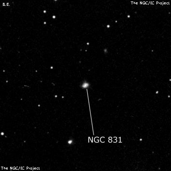NGC 831 - галактика. Описание NGC 831:, Галактика в созвездии Кит