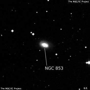 NGC 853 - галактика. Описание NGC 853:, Галактика в созвездии Кит
