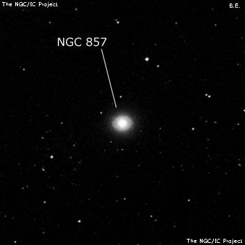 NGC 857 - линзовидная галактика. Описание NGC 857:, Галактика в созвездии Печь