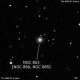NGC 863 - спиральная галактика. Описание NGC 863:, Объект глубокого космоса в созвездии Кит