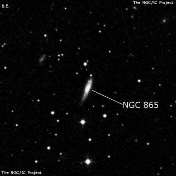 NGC 865 - галактика. Описание NGC 865:, Галактика в созвездии Треугольник
