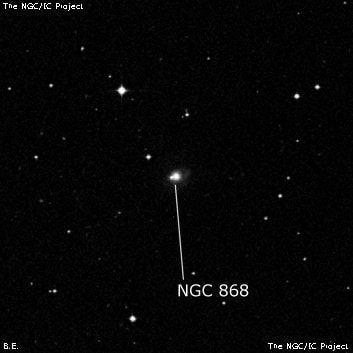 NGC 868 - галактика. Описание NGC 868:, Галактика в созвездии Кит