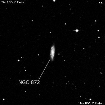 NGC 872 - спиральная галактика. Описание NGC 872:, Галактика в созвездии Кит
