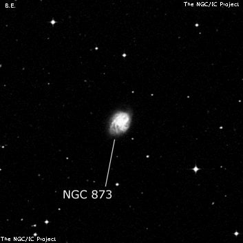 NGC 873 - спиральная галактика. Описание NGC 873:, Галактика в созвездии Кит