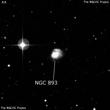 NGC 893 - спиральная галактика. Описание NGC 893:, Галактика в созвездии Феникс