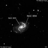 NGC 894 - H 2 -регион или часть галактики. Описание NGC 894:, Объект глубокого космоса в созвездии Кит