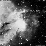 NGC 896 - туманность. Описание NGC 896:, Комплекс туманностей в созвездии Кассиопея