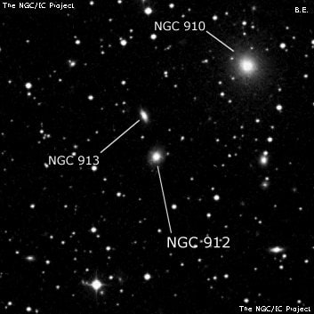 NGC 912 - галактика. Описание NGC 912:, Галактика в созвездии Андромеда