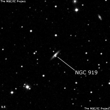 NGC 919 - галактика. Описание NGC 919:, Галактика в созвездии Овен