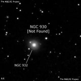 NGC 930 - H 2 -регион или часть галактики. Описание NGC 930:, Объект глубокого космоса в созвездии Овен
